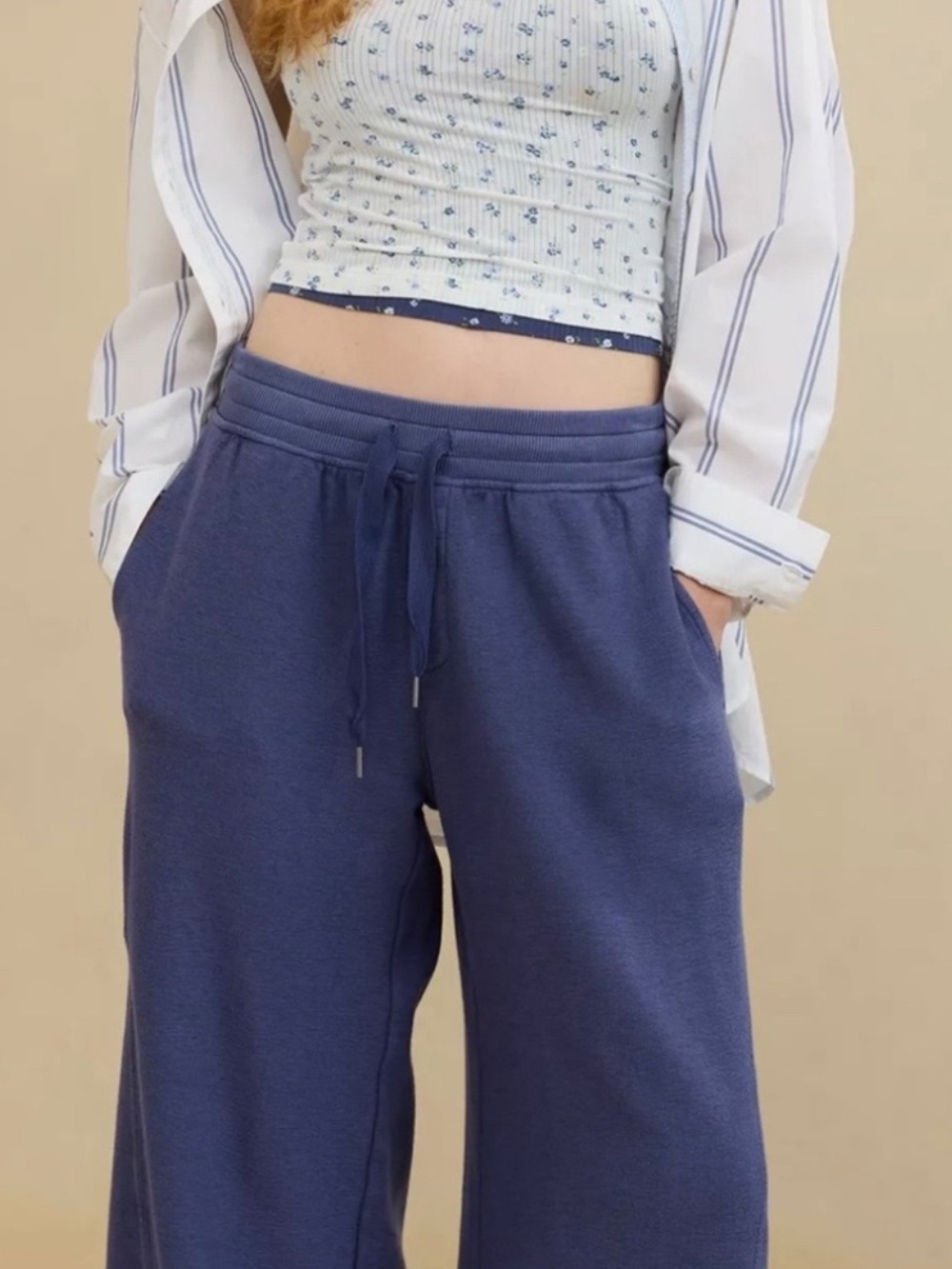 Aerie wide leg sweatpants- LG